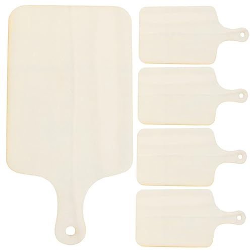 OKUMEYR 5st Diy Tablett Kleines Paddel-schneidebrett Schneidebretter Basteln Mini-schneidebrett Für Den Haushalt Mini-schneidebrett Für Kinder Farbpalette Brotfach Light Brown Hölzern von OKUMEYR