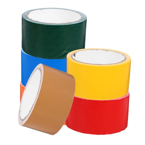 OKUMEYR 6 Rollen Farbiges Klebeband messband multifunktionales klebeband wasserdichtes klebeband teppichklebeband verpackungsklebeband Verpackungsband Klebeband multi Zeichenband Stoff von OKUMEYR