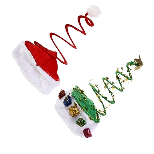 OKUMEYR 6 Stk Weihnachtsmütze Weihnachtsplüschmütze Jahreshüte Festival Kopfschmuck Ornament fasnachtskostüme karnevalskleidung Hut mit Festival-Thema Weihnachtsparty-Requisite Stoff von OKUMEYR