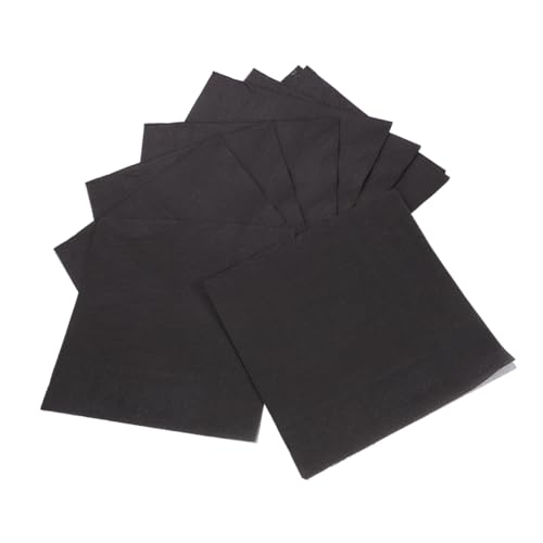 OKUMEYR 60St Mittagsserviette geburtstagsservietten cocktail servietten Festtagsservietten Servietten für Feiern Event Servietten Frühstücksservietten schwarze Stoffservietten Papier Black von OKUMEYR