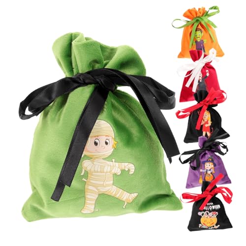 OKUMEYR 6St Halloween-Taschen für Süßigkeiten halloween geschenktüten halloween tasche für süßigkeiten Taschen für Halloween-Leckereien Halloween-Partytüten Stoff Colorful von OKUMEYR