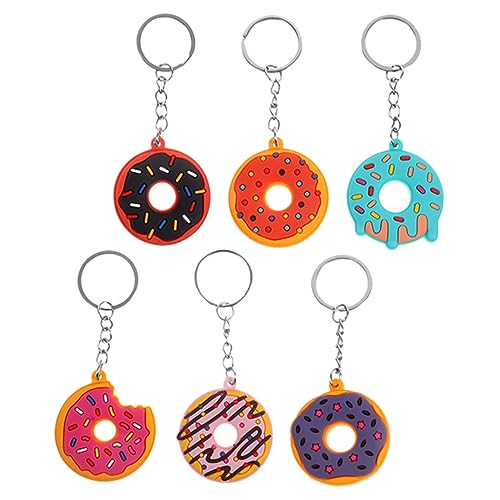 OKUMEYR Donut Schlüsselanhänger Kawaii PVC Softgummi Schlüsselanhänger Als Rucksack Anhänger Und Party Mitgebsel Für Kindergeburtstag Und Feiern von OKUMEYR