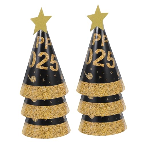 OKUMEYR 6st Partyhut Für Das Neue Jahr Frohes Neues Jahr Hut Frohes Neues Jahr Kegelhut Neujahrsmützen Für Erwachsene Neujahrspartyhüte Für Erwachsene Silvester-party-accessoires Papier von OKUMEYR