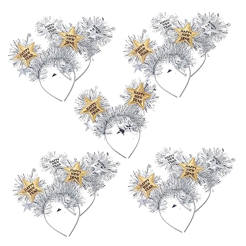 OKUMEYR 9St neues jahr stirnband Kopf des neuen Jahres lustiger Party-Haarreifen weihnachtsdeko dekoration weihnachten Haarreifen für das neue Jahr Kopfschmuck für das neue Jahr 2022 Eisen von OKUMEYR