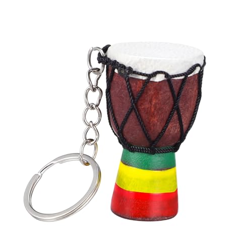 OKUMEYR Djembe-Schlüsselanhänger Instrument Schlüsselanhänger Afrikanischer Trommelmodell-Schlüsselanhänger Afrikanische Dekoration Afrikanische Trommel Schlüsselanhänger Taschenanhänger von OKUMEYR