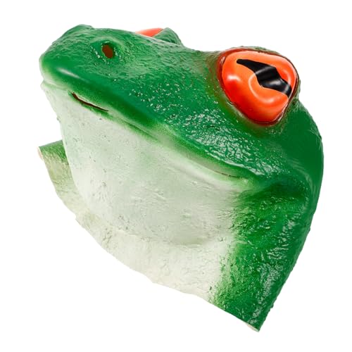 OKUMEYR Froschhaube Süße Maske Foto-requisiten Tierkopfmaske Frosch Kopfbedeckung Partyzubehör Froschkopfmaske Lustige Maske Kostüm Maske Tierische Maske Halloween-maske Emulsion von OKUMEYR