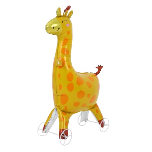 OKUMEYR Giraffenballon Folienballons Tiere in Die Luft Jagen Giraffen-partyzubehör Babyparty-partydekorationen Ballontier Ballons Mit Giraffen Tierische Partyballons Yellow Aluminiumfolie von OKUMEYR