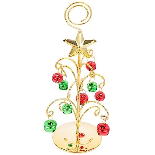 OKUMEYR Halter Für Weihnachtsnotizen Namensplatzhalter Geschenkkartenhalter Baum Fotohalterclips Weihnachtsfotohalter Mini-tisch-weihnachtsbaum Fotoständer Schilderhalter Bildclips Eisen von OKUMEYR