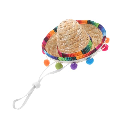 OKUMEYR Hut Mexikanische Partyhüte Mini-halloween-hüte Kopfbedeckungen Für Karnevalsfeiern Sombrero-hüte Für Partys Sombrero-partyhüte Strohhüte Für Puppen Polyester Khaki von OKUMEYR