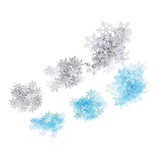 OKUMEYR Künstliche Schneeflocken Dekoration Weiße Haning Schneeflocke Dekoratives Konfetti Weihnachtsfeierzubehör Schneeflocken Hochzeitskonfetti Weihnachtskonfetti Glitzerndes von OKUMEYR