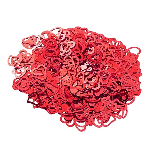 OKUMEYR Liebes Herz Konfetti 15 G/Packung Romantische Tischdeko Party Konfetti Für Hochzeit Geburtstag Party DIY Ca 600 Stück Rot von OKUMEYR