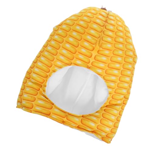 OKUMEYR Maishaube Mais-stirnband Lustiger Hut Dreispitz Maishut Lustiger Erntedankhut Mais Kostüm Lebensmittelkostüme Maiskolben-kostüm Bananen-cosplay-hut Popcorn-hut Yellow Stoff von OKUMEYR