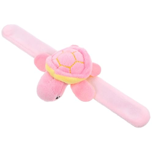 OKUMEYR Plüschring Schildkrötenarmband Für Kinder Schildkröten-gastgeschenke Slap-Band-Spielzeug Fruchtschlagarmbänder Ohrfeigenarmband Für Kinder Animal-Slap-armbänder Rosa Pp Baumwolle von OKUMEYR