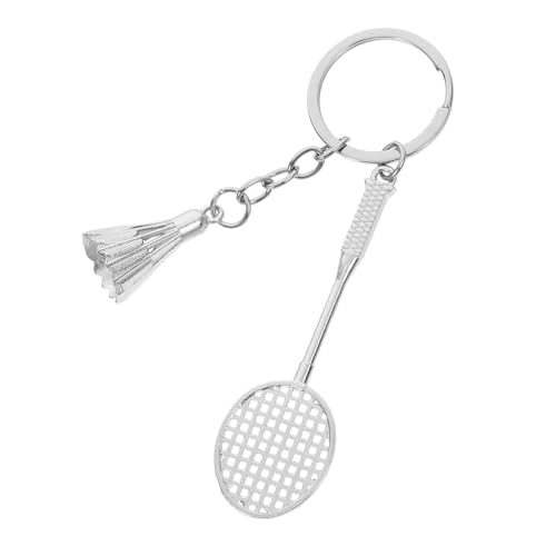 OKUMEYR Schlüsselanhänger Badminton Schlüsselanhänger Hängender Badminton-schlüsselanhänger Rucksackanhänger Stilvoller Badminton-schlüsselanhänger Mit Metallschläger-design von OKUMEYR