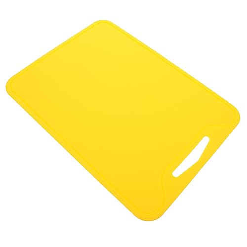 OKUMEYR Schneidebrett aus Silikon Küchenschneidebrett praktisches Schneidebrett obst schneidematte cutting boards kochgeschirr Schneidebrett für den Haushalt Teigplatte Kieselgel Yellow von OKUMEYR