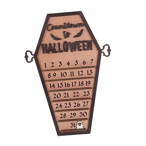 OKUMEYR Spiel Tischkalender 2024 Weihnachtskiefernkranz Adventskalender 2023 Zwerge Der Hartgesottene-adventskalender Halloween-ornament Im Freien Krippen Adventskalender Sterben Tür Holz von OKUMEYR