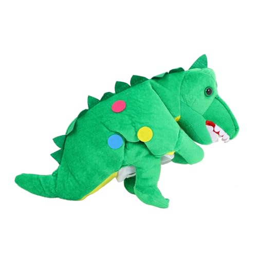 OKUMEYR Tyrannosaurus-Hut Halloween-Hütte süßer Hut Partyhüte für Kinder Cosplay-Hut für Kinder Tierkopfbedeckung Cosplay-Kopfbedeckung Festival-Kopfbedeckung Kostüm Hut PP Baumwolle Green von OKUMEYR