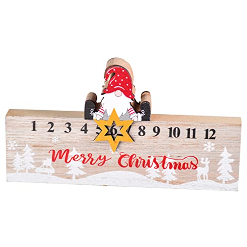 OKUMEYR Weihnachtsschmuck weihnachts party weihnachtsgeschenke wainachtendeko kalender dekor Weihnachts-Countdown exquisiter Countdown-Kalender Adventskalender Weihnachtsdekoration hölzern von OKUMEYR