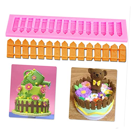 Zaun Fondant Dekor De Para Gelatinas Kuchen Kuchen Schablone Kuchen Spitze Cakesicles Schokolade Silikon Backen DIY Backen Silikon Fondant Rosa OKUMEYR von OKUMEYR