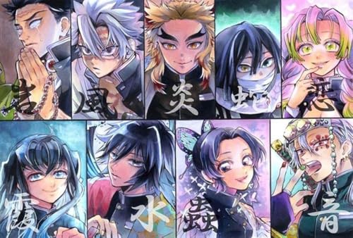 OLFTR 5D Diamond Painting Demon Slayer Manga Diamant Painting Bilder Diamond Painting Erwachsene Full Diamant Bilder Malerei Stickerei Set Kreuzstich Bilder Home Wand Dekor 30x40CM von OLFTR