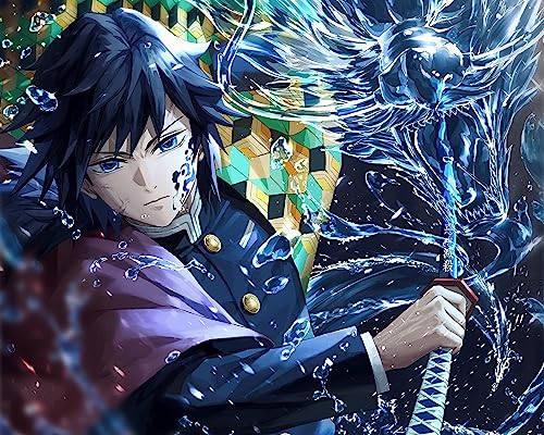 OLFTR Demon Slayer Manga 5D Diamant Malerei Kit,Full Drill Kristall Strass DIY Diamond Painting mit Diamond Painting Zubehör für Wand Dekoration und Geschenk 30x40CM von OLFTR