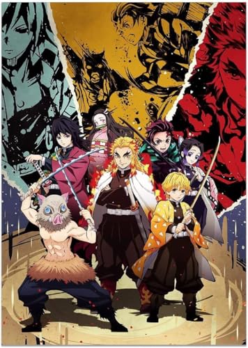 OLFTR Diamantzeichnung 5d - Demon Slayer Manga Diamond Painting Bilder ZubehöR Voll-Kreuz-Diamant-Malerei Kits Geschenk - 30x40CM von OLFTR