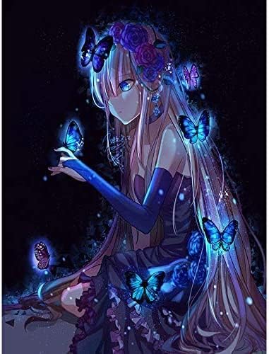 OLFTR Genshin Impact Cosplay Diamond Painting,Diamant Painting Bilder,DIY Cross Stickerei Malerei Kits,Wohnzimmer Schlafzimmer Wand Dekoration 50x70CM von OLFTR