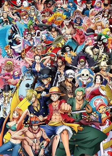 OLFTR One Piece Manga 5D Diamond Painting Set,DIY 5D Diamond Painting Kit,Home Wall Painting Decor,Cross Stitch Diamond Decoration 30x40CM von OLFTR