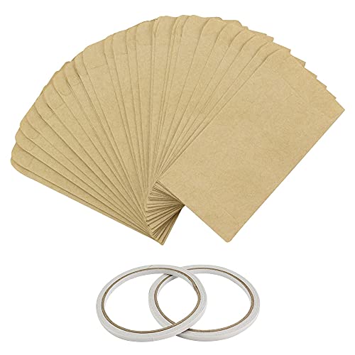 OLRWSLG 200 Stück Mini Papiertüten Geschenktüten Kleine Kraftpapier Tüten Beutel Papiertaschen Geschenktüten Mini Braune Papiersackerl für Schmuck Süßigkeiten Samen Geschenke (6 * 10cm) von OLRWSLG