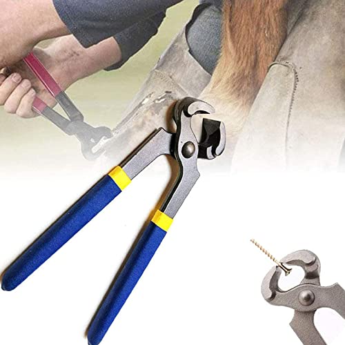 OLSKFUH 8'' Trimmen Pferd Hufschmiede Huf Zange Cutter, Hufeisen Zange Werkzeug Kit Mit Professionelle Metall Gummi rutschfeste Griff Maximale Öffnung 2Cm, Für Rinder, Schafe, von OLSKFUH