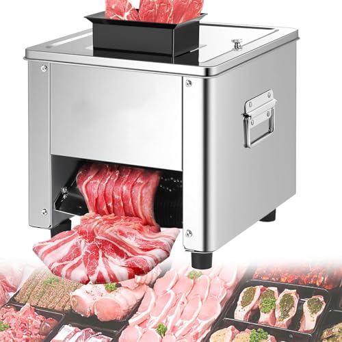 OLSKFUH 850 W Fleischschneidemaschine, Kommerzieller Rohfleischschneider Aus Edelstahl, 150 Kg/H Für Knochenloses Schweinefleisch, Hühnchen, Fisch Für Die Familie, von OLSKFUH