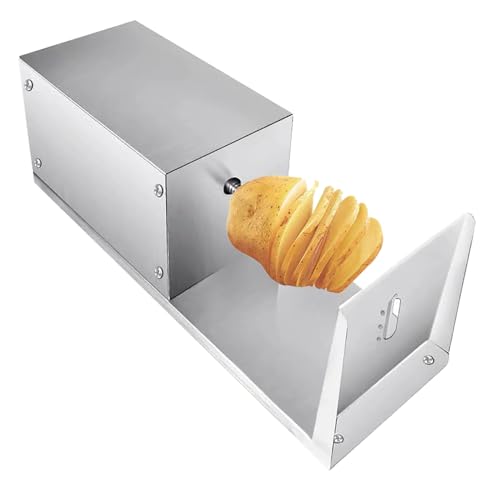 OLSKFUH Elektrische Kartoffelturmmaschine, Kartoffelschneider, Elektrischer Tornado-Kartoffelspiralschneider, Pommes-Frites-Maschine Aus Edelstahl Mit Schaltersteuerung Für Den P, von OLSKFUH