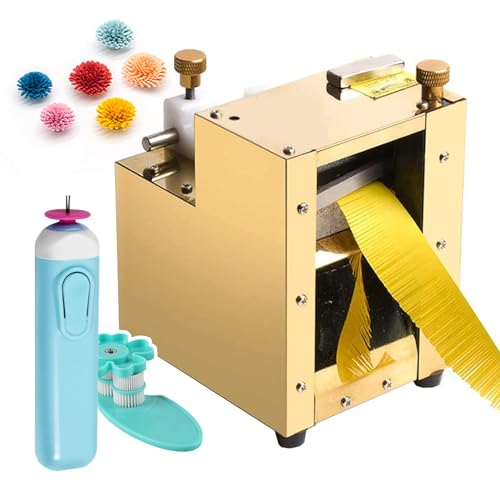 OLSKFUH Elektrischer, Wiederaufladbarer Quasten-Papierschneider – Quilling-Maschine Mit 350 U/Min – Breite Einstellbar Von 5–22 Mm, Papier-Quilling-Set Mit Rollen-Quilt-Werkzeug,Plugversion von OLSKFUH