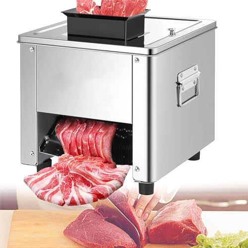 OLSKFUH Kommerziellen Fleisch Cutter Schneiden Maschine 150 Kg/Std Elektrische Edelstahl Fleisch Streifen Würfel Dicer Gemüse Slicer Für Restaurant Metzgerei, von OLSKFUH