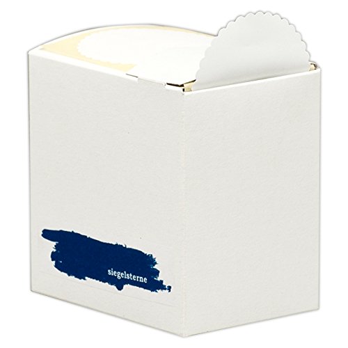 Siegelsterne selbstklebend Ø 60 mm weiß Pack á 500 Stück Siegelmarken Sterne aus Papier von OLShop AG