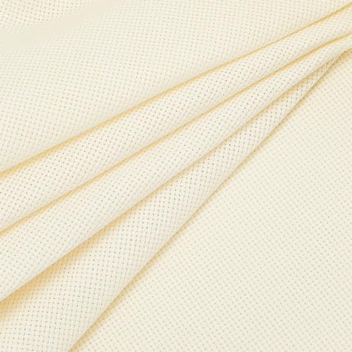 OLYCRAFT 1.6x1 m 14 CT Kreuzstichstoff Beige Classic Reserve Kreuzstich Aida-Stoff Stickstoff Für Kreuzstich Baumwolle Einfarbiger Kreuzstichstoff Für Heimwerkerbedarf von OLYCRAFT