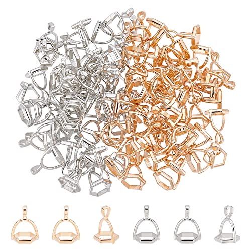 OLYCRAFT 100 Stück 2 Farbige Kugel Anhänger Bails Hexagon Bead Cap Bails Alloy Pinch Bails Gold Silver Bead Cap Bails Für Kristall Anhänger Halsketten Schmuckherstellung DIY Crafts OLYCRAFT 100 Stück 2 Farbige Kugel Anhänger Bails Hexagon Bead Cap Bails Alloy Pinch Bails Gold Silver Bead Cap Bails Für Kristall Anhänger Halsketten Schmuckherstellung DIY Crafts von OLYCRAFT