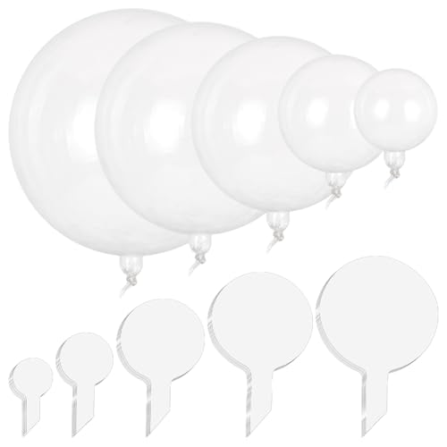 OLYCRAFT 100 Stück Bobo-Ballons-Set In 5 Größen 15.5/22/29/34/37cm Durchsichtige Ballons Dekor Zum Füllen Großer Transparenter Ballons Bobo-Ballons-Set Für Geburtstage Hochzeiten Party-Dekorationen von OLYCRAFT