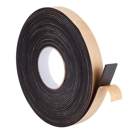 OLYCRAFT 10m Einseitig Klebendes Schaumstoff Montageband 30mm Breit Schwarzes Klebeband Schaumstoff Dichtungsband 3mm Dick Schaumstoff Dichtungsstreifen Selbstklebendes Schaumstoffband von OLYCRAFT