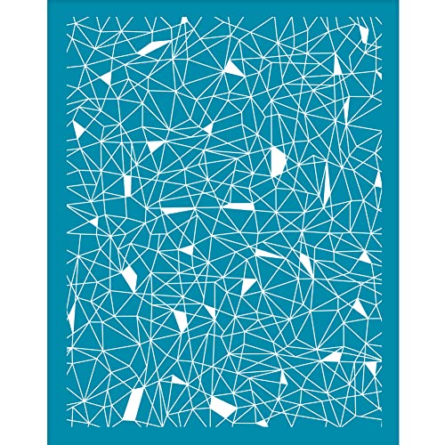 OLYCRAFT 10x12.7 cm Ton Schablonen Streifenmuster Siebdruck Abstrakte Linienkonstellation Siebdruck Schablonen Netz Transfer Schablonen Netz Schablonen Für Polymer Ton Schmuckherstellung von OLYCRAFT
