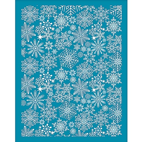 OLYCRAFT 10x12.7cm Ton Schablonen Schneeflockenmuster Siebdruck Für Polymer Ton Weihnachtsschneeflocke Siebdruck Schablonen Netz Transfer Schablonen Netz Schablone Für Polymer Ton Schmuckherstellung von OLYCRAFT