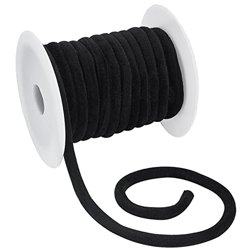 OLYCRAFT 11 Yards 8 mm Weiche Samtkordel Schwarze Samtkordel Samtband Samt Bastelfaden Kordel Mit Spule Für Choker Halskette Schmuckherstellung Nähzubehör von OLYCRAFT