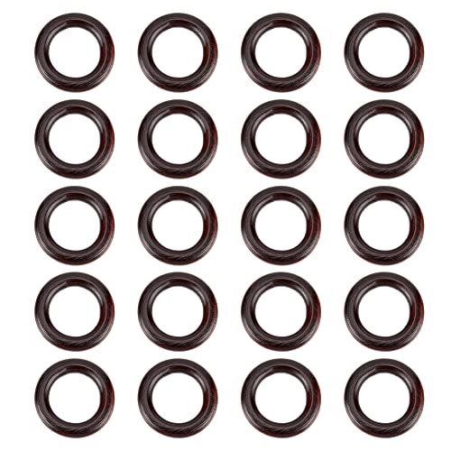 OLYCRAFT 20 Pcs Naturholz Ringe Kreise 33mm Naturholz Ringe Massivem Holz Ringe hölzerne Reifen Ringe für DIY Kunsthandwerk Schmuck Machen Anhänger Verbinder - Kokosnussbraun von OLYCRAFT