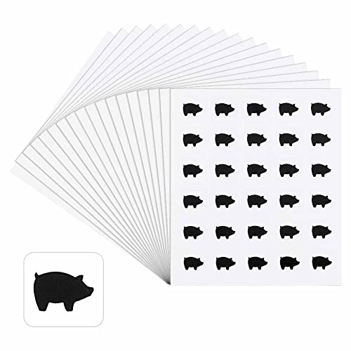 OLYCRAFT 2400 Stück 0.5" Menü Aufkleber Menü Auswahl Aufkleber Schweine Mahlzeit Aufkleber Für Tischkarten Hochzeit Mahlzeit Indikator Aufkleber Mahlzeit Auswahl Aufkleber Für Bankett Schwarz von OLYCRAFT