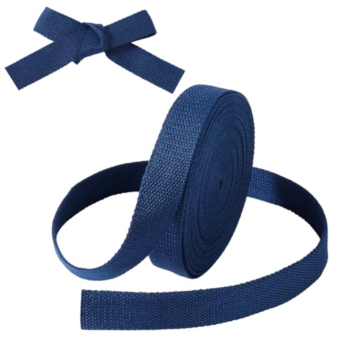 OLYCRAFT 3 Rolle 27 m Polycotton Gurtband 25mm Dick Blaues Näh Twillband Polycotton Band Flache Gurtbandrolle Für Die Herstellung von Taschen Nähen Heimwerken Basteln Outdoor Zubehör von OLYCRAFT