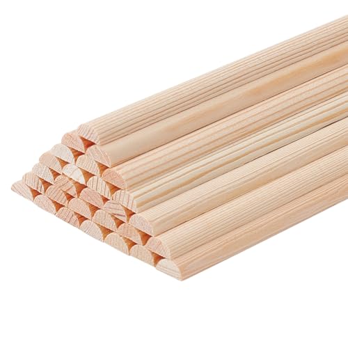 OLYCRAFT 30 Stück Halbrunde Holzstäbchen 351x7mm Unlackierte Holzdübelstreifen 3.5mm Dicke Runde Holzdübelstangen Naturholz Rundstäbchen Modellzubehör Für Holz Bastelbedarf OLYCRAFT 30 Stück Halbrunde Holzstäbchen 351x7mm Unlackierte Holzdübelstreifen 3.5mm Dicke Runde Holzdübelstangen Naturholz Rundstäbchen Modellzubehör Für Holz Bastelbedarf von OLYCRAFT