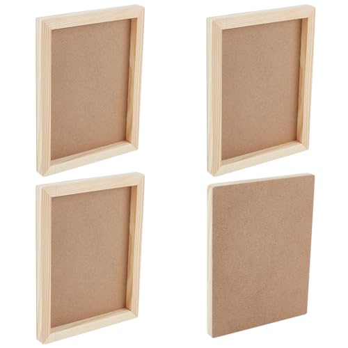 OLYCRAFT 4 Stück Unbehandelte Holzleinwand 20x15 cm Rechteckige Holzplatte 13.5 mm Dick Blanke Holzleinwand Holzleinwandplatten Holzplatten Holzplatte Für Tischdisplays DIY-Malerei Bastelprojekte von OLYCRAFT