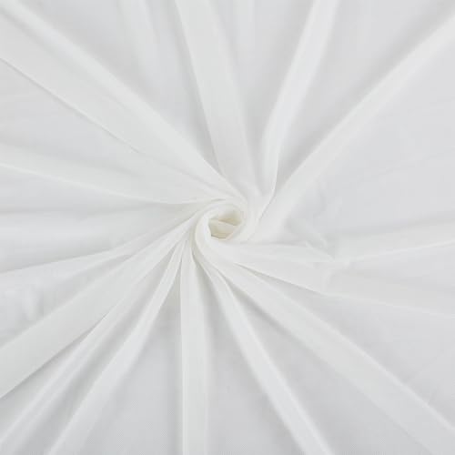 OLYCRAFT 5 Yards/4.6m Weißer Stretch Netzstoff Netzgewebe Polyestergewebe Polyester Spandex Netz Transparenter Tüll Spitzenstoff Für Geschenkverpackungen DIY Nähen Hochzeit Party Dekorationen von OLYCRAFT