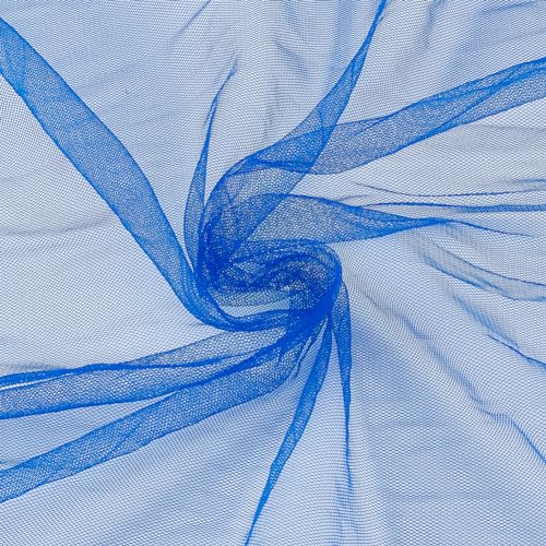 OLYCRAFT 5x1.6 m Blaue Tüllstoffe Chiffon Durchsichtiger Kreppstoff Blauer Stoff Tüllrolle Chinlon-Tüll Durchsichtiger Zum Verpacken von Geschenken DIY Nähen Basteln Hochzeitsfeier-Dekorationen von OLYCRAFT