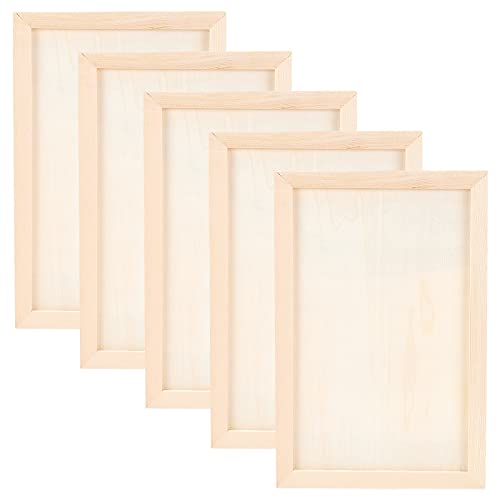 OLYCRAFT 6 STÜCK Hölzerner Bilderrahmen 30x20cm Rechteck Bastelrahmen Set Naturholz DIY Fotorahmen Holz Leinwand Paneele Für Tischdisplay Und Basteln DIY Malprojekte von OLYCRAFT